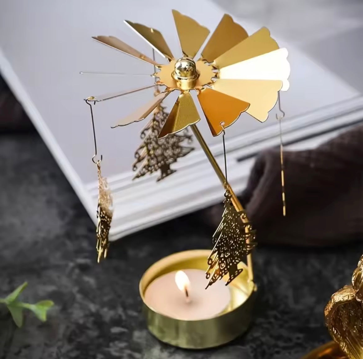 PORTAVELAS GIRATORIO  MAGIA EN MOVIMIENTO