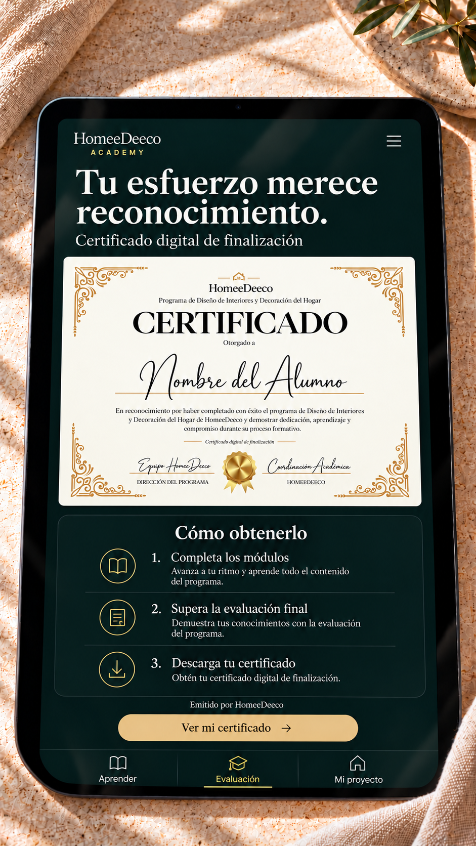 Tu certificado