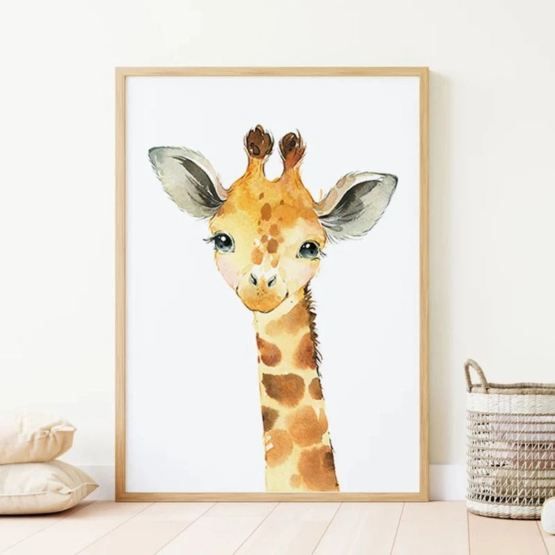 3 JUNGLE ANIMAL WALL ART PRINTS FOR BABY ROOM 45X60