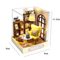 MINIATURE WOODEN DOLLHOUSE - DIY SMALL HOUSE KIT