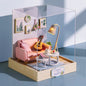 MINIATURE WOODEN DOLLHOUSE - DIY SMALL HOUSE KIT